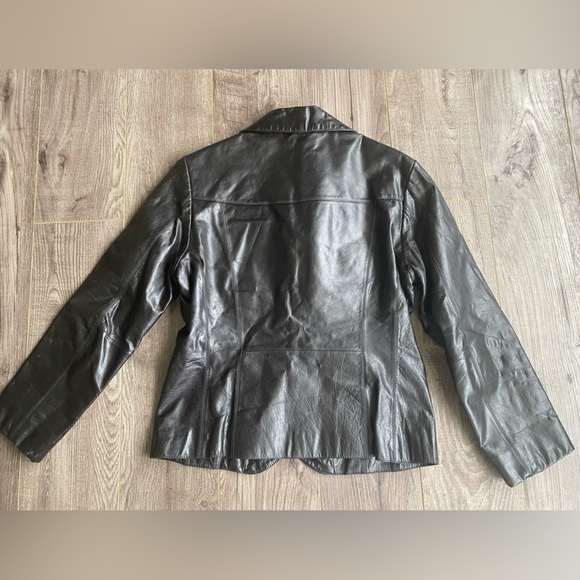 Wilson’s Leather Maxima black genuine leather button up jacket - Picture 10 of 16